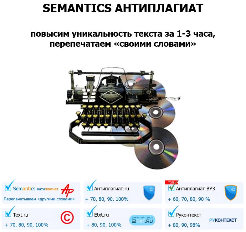 Антиплагиат за 1-3 часа, с гарантией, перефразируем своими словами